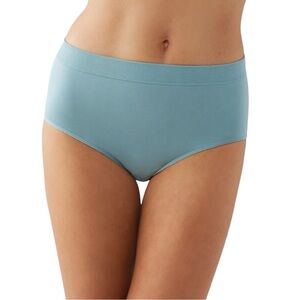 NWOT Attributes Underwear Women's High-Waist seamless Briefs aqua blue L